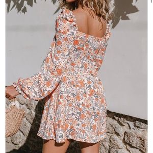 Cupshe Eloise Ditsy Square Neck Dress